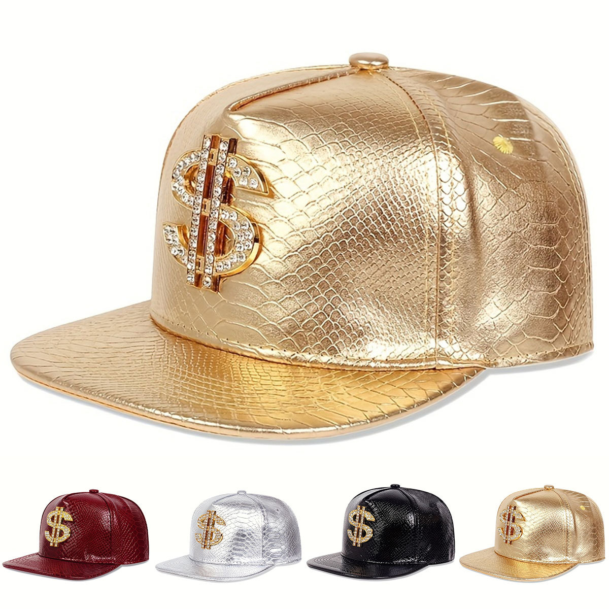 หนังลายโลหะ หมวกเบสบอล ผู้ชาย  - Baseball Cap Structured บทวิจารณ์และราคา